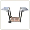 Image de LITTLE BALANCE 8477 Chariot pour Plancha Aquitaine Pro, Chariot à roulettes, Dessertes latérales et rabattables, Inox et Bois
