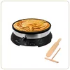 Image de LITTLE BALANCE 8538 Celtic Chef, Crêpière électrique 3 en 1 : Crêpes, Galettes, Plancha, Plaque XXL Diamètre 33 cm, Thermostat réglable, 1300 W, Noir