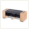 Image de LITTLE BALANCE 8618 Raclette 2 Meuuh !, Appareil à raclette 1/2 personnes, Grill amovible, 2 spatules + 2 planchettes, Sans PFAS, Antiadhésif, 320 W, Bois, Bambou