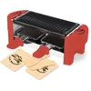 Image de LITTLE BALANCE 8631 Raclette Duo Meuuh !, Appareil à raclette 1/2 personnes, Grill amovible, 2 spatules + 2 planchettes, Sans PFAS, Antiadhésif, 320 W, Rouge brique