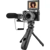 Image de AGFAPHOTO Kit Vlogging VLG-4K   Caméra 4K 24MP, Zoom Optique 8X, écran LCD 3", capteur CMOS, trépied powerbank, Micro, télécommande, Micro SD 32Go Incluse, Batterie Lithium   Noir