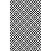 Image de Mani Textile Tapis Carreaux Noir/Blanc 120x180cm