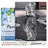 Image de Figured'Art Peinture par Numéro Adulte avec Cadre Chaton Reflet Tigre - Activité Manuelle Kit de Loisir Créatif DIY Numéro d'Art Complet - 40x50cm toile tendue sur châssis