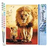 Image de Figured'Art Peinture par Numéro Adulte Lion et son Petit - Activité Manuelle Kit de Loisir Créatif DIY Numéro d'Art Complet - 40x50cm sans châssis en bois