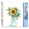 Image de Figured'Art Peinture par Numéro Adulte Bocal de Tournesols - Activité Manuelle Kit de Loisir Créatif DIY Numéro d'Art Complet - 40x50cm sans châssis en bois
