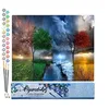 Image de Figured'Art Peinture par Numéro Adulte Les 4 Saisons - Activité Manuelle Kit de Loisir Créatif DIY Numéro d'Art Complet - 40x50cm sans châssis en bois