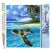 Image de Figured'Art Peinture par Numéro Adulte Tortue détendue - Activité Manuelle Kit de Loisir Créatif DIY Numéro d'Art Complet - 40x50cm sans châssis en bois