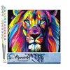 Image de Figured'Art Peinture par Numéro Adulte Lion Pop Art - Activité Manuelle Kit de Loisir Créatif DIY Numéro d'Art Complet - 40x50cm sans châssis en bois