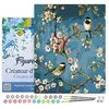 Image de Figured'Art Peinture par Numéro Adulte avec Cadre Fleurs et Oiseaux - Activité Manuelle Kit de Loisir Créatif DIY Numéro d'Art Complet - 40x50cm toile tendue sur châssis