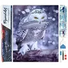 Image de Figured’Art Diamond Painting Broderie Diamant 40x50cm Toile Entière Roulée avec Strass Perles Carrés - Chouette et Plume - Kit Complet Animaux 5D DIY Activité Manuelle Loisirs Créatifs Adultes