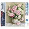 Image de Figured’Art Diamond Painting Broderie Diamant 40x50cm Toile Entière Roulée avec Strass Perles Carrés - Bouquet de Pivoines - Kit Complet 5D DIY Activité Manuelle Loisirs Créatifs Adultes