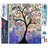 Image de Figured’Art Diamond Painting Broderie Diamant 40x50cm Toile Entière Roulée avec Strass Perles Carrés - Arbre Vitrail - Kit Complet Paysage 5D DIY Activité Manuelle Loisirs Créatifs Adultes