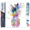 Image de Figured’Art Diamond Painting Broderie Diamant 40x50cm Toile Entière Roulée avec Strass Perles Carrés - Ananas - Kit Complet 5D DIY Activité Manuelle Loisirs Créatifs Adultes