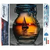 Image de Figured’Art Diamond Painting Broderie Diamant 40x50cm Toile Entière Roulée avec Strass Perles Carrés - Pot et Voilier - Kit Complet Paysage 5D DIY Activité Manuelle Loisirs Créatifs Adultes