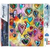 Image de Figured’Art Diamond Painting Broderie Diamant 40x50cm Toile Entière Roulée avec Strass Perles Carrés - Coeurs - Kit Complet 5D DIY Activité Manuelle Loisirs Créatifs Adultes