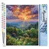 Image de Figured'Art Peinture par Numéro Adulte Ours et coucher de soleil - Activité Manuelle Kit de Loisir Créatif DIY Numéro d'Art Complet - 40x50cm sans châssis en bois