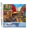 Image de Figured'Art Peinture par Numéro Adulte Terrasse à Paris - Activité Manuelle Kit de Loisir Créatif DIY Numéro d'art Complet - 40x50cm sans châssis en Bois