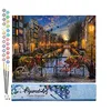 Image de Figured'Art Peinture par Numéro Adulte Canal Amsterdam - Activité Manuelle Kit de Loisir Créatif DIY Numéro d'art Complet - 40x50cm sans châssis en Bois