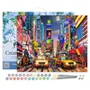 Image de Figured'Art Peinture par Numéro Adulte avec Cadre Nuit à Timesquare - Activité Manuelle Kit de Loisir Créatif DIY Numéro d'Art Complet - 40x50cm toile tendue sur châssis