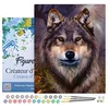 Image de Figured'Art Peinture par Numéro Adulte avec Cadre Tête de loup - Activité Manuelle Kit de Loisir Créatif DIY Numéro d'Art Complet - 40x50cm toile tendue sur châssis