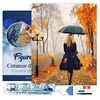 Image de Figured’Art Diamond Painting Broderie Diamant 40x50cm Avec Cadre Toile Tendue Strass Perles Carrés - Femme sous la Pluie - Kit Complet 5D DIY Activité Manuelle Loisirs Créatifs Adultes