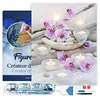 Image de Figured’Art Diamond Painting Broderie Diamant 40x50cm Avec Cadre Toile Tendue Strass Perles Carrés - Fleurs et Bougies - Kit Complet 5D DIY Activité Manuelle Loisirs Créatifs Adultes