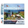 Image de Figured’Art Diamond Painting Broderie Diamant 40x50cm Toile Entière Roulée avec Strass Perles Carrés - Terrasse à Sainte-Adresse Monet - Kit Complet 5D DIY Activité Manuelle Loisirs Créatifs Adultes