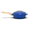 Image de COOKUT - La Fabuleuse poêle 8 en 1 - "PETIT MODELE 24 cm"   Un seul ustensile qui remplace poêle, casserole, sauteuse - 2 poignées amovibles, panier vapeur/friture, spatule en bois - SAPHIR