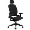 Image de Steelcase Leap, chaise de bureau ergonomique avec soutien lombaire LiveBack, dossier flexible et têtière réglable Onyx; Fabriqué en Europe