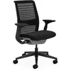 Image de Steelcase Think, Chaise de Bureau Ergonomique avec Soutien Lombaire LiveBack, accotoirs 4D et Design Durable Onyx, Fabriqué en Europe