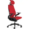 Image de Steelcase Gesture, chaise de bureau ergonomique avec accotoirs à 360°, soutien lombaire 3D Live Back et têtière réglable Rouge; Fabriqué en Europe