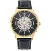 Image de Montre JAPY Gaston Automatique Cuir Acier Dore Black DIAL 2900703