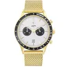 Image de Montre JAPY Edouard CHRONOGRAPHE Maille Acier Dore Silver DIAL 2900902