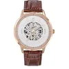 Image de Montre JAPY Gaston Automatique Cuir Acier Dore Rose Silver DIAL 2900702