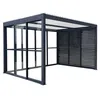 Image de Persiennes coulissantes avec lames en aluminium pour pergola LILAS - Gris