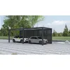 Image de Carport en aluminium toit plat 800x360 cm - Gris