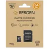 Image de Carte mémoire Micro SD 64 Go Class 10 UHS-I U1 Reconditionnée Reborn + Adaptateur en occasion ou reconditionné