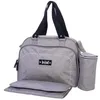 Image de Baby on board - Sac à Langer - Sac Bébé avec Tapis à Langer - Porte Biberon Isotherme - Attaches Poussette - 2 Grands Compartiments - Simply Sushi -Gris