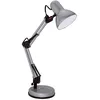 Image de Gefom Lampe de Bureau Articulée en Métal   Bras Réglable   Socle Stable   Culot E27   Grise [Classe énergétique A++]