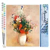 Image de Figured'Art Peinture par Numéro Adulte Vase de Fleurs - Odilon Redon - Activité Manuelle Kit de Loisir Créatif DIY Numéro d'Art Complet - 40x50cm sans châssis en bois