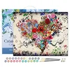 Image de Figured'Art Peinture par Numéro Adulte avec Cadre Coeur de Fleurs - Activité Manuelle Kit de Loisir Créatif DIY Numéro d'Art Complet - 40x50cm toile tendue sur châssis