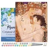 Image de Figured'Art Peinture par Numéro Adulte avec Cadre Mère et Enfant de Klimt - Activité Manuelle Kit de Loisir Créatif DIY Numéro d'Art Complet - 40x50cm toile tendue sur châssis