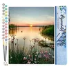 Image de Figured'Art Peinture par Numéro Adulte Lac paisible - Activité Manuelle Kit de Loisir Créatif DIY Numéro d'art Complet - 40x50cm sans châssis en Bois