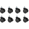 Image de OPLITE 8 roulettes pivotantes noires pour cockpits de course GTR S8 et S8 Elite