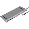 Image de Heden HUB USB-C 10 Ports HDMI 4K/60HZ, RJ45 1000Mpbs, VGA 3 X USB3.0, USB-C Charge 100W lec Micro SD/SD, Jack 3.5