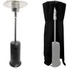 Image de Parasol chauffant OSLO - chauffage d'extérieur au gaz en acier noir + housse de protection