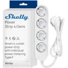 Image de Shelly Power Strip 4 Gen4 Blanc - Multiprise connectée Zigbee et Matter 150 cm, Type F, 4 prises 3680 W, Protection parafoudre et surtension, Commande vocale Apple Homekit, Alexa, Google Home