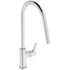 Image de Ideal Standard   Gusto Mitigeur de cuisine, Bec rond en C, avec la cartouche FirmaFlow, basse pression, bec pivotant à 360°, facile à installer avec la fixation EasyFix+, Chrome