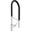 Image de Ideal Standard   Gusto Mitigeur de cuisine, Semi Pro, avec vaporisateur extractible et d'un double spray, bec pivotant à 360°, 6,3 l/min, facile à installer avec la fixation EasyFix+, Chrome