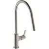 Image de Ideal Standard   Gusto Mitigeur de cuisine, Bec rond en C, avec la cartouche FirmaFlow, bec pivotant à 360°, facile à installer avec la fixation EasyFix+, Silver Storm
